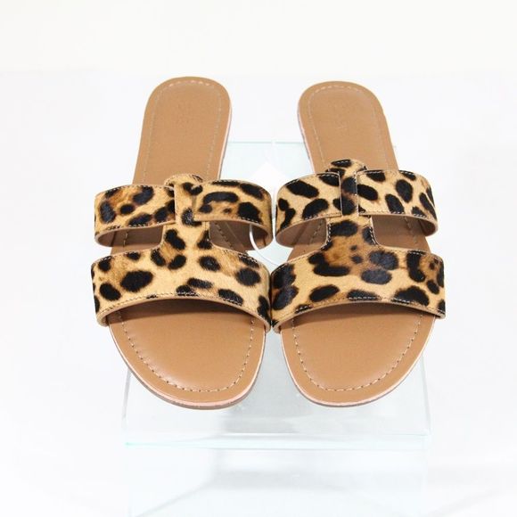 J. Crew Animal Print Sandal NEW sz 12 Slide Women